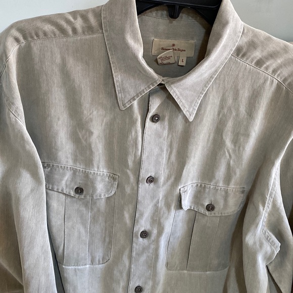 Ermenegildo Zegna button down shirt made in Italy size L - Picture 13 of 16